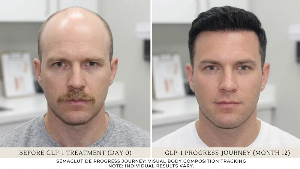 Semaglutide progress journey result, patient 1